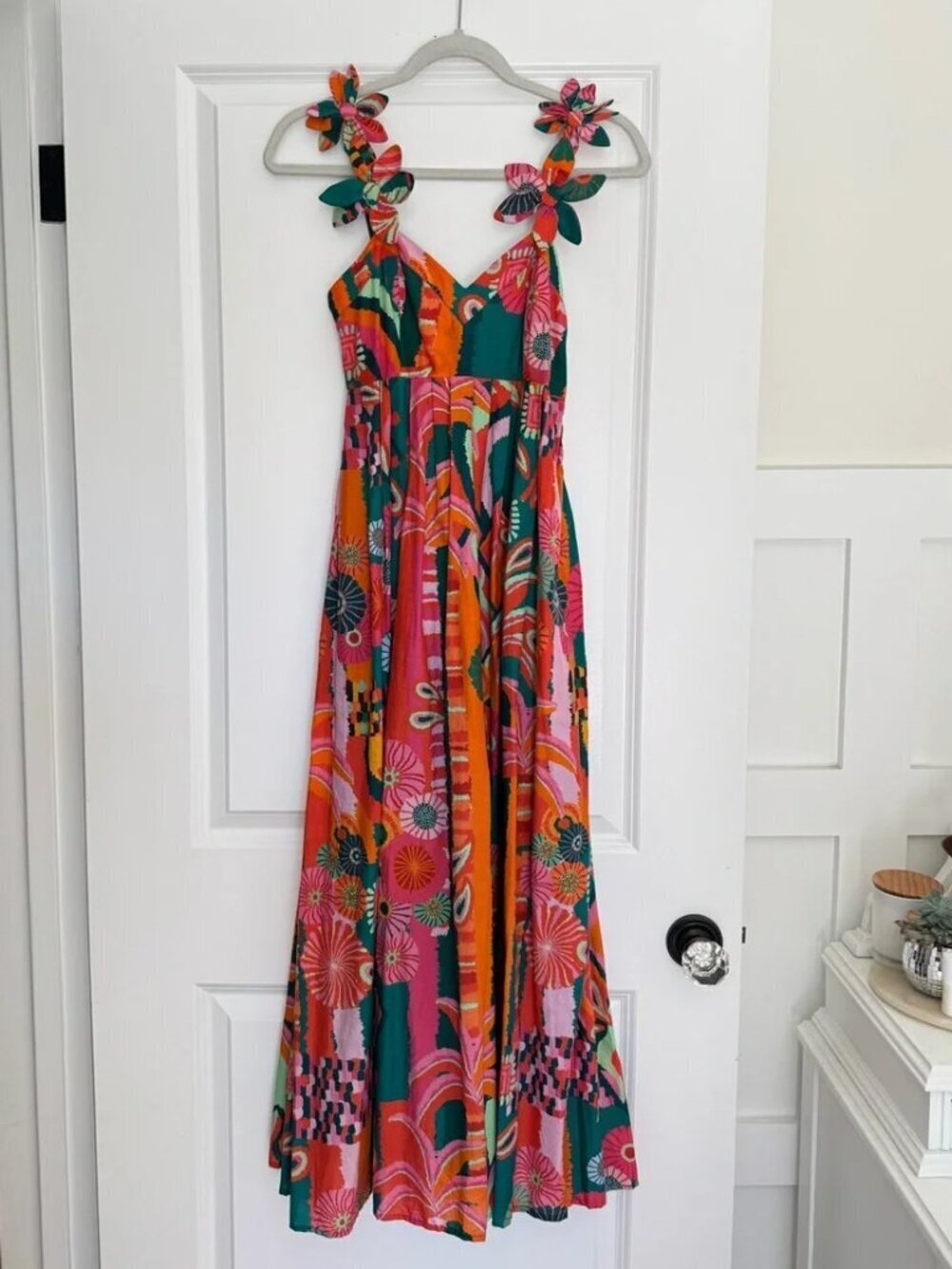 FARM Rio x Anthropologie Pleated Palm Midi Dress - Picture 5 of 9